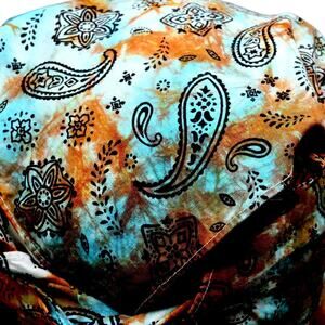Brand New Bandana Tie Dye Handcrafted Paisley Head Covering Festival Vacation